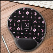 Moderne rosa geometrische personalisierte Gel-Maus