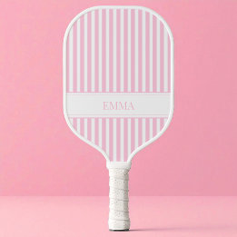 Moderne rosa gestreifte süße Mädchenname personali Pickleball Schläger