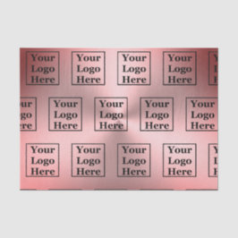 Moderne rosa gestromte Metalle sehen hier Ihr Logo Seidenpapier