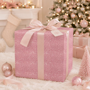Moderne rosa Glitter-Funkel-Weihnachten Geschenkpapier