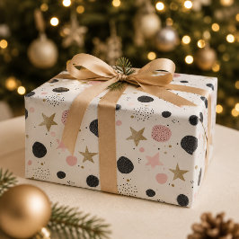 Moderne rosa goldene abstrakte Weihnachtspapier Geschenkpapier