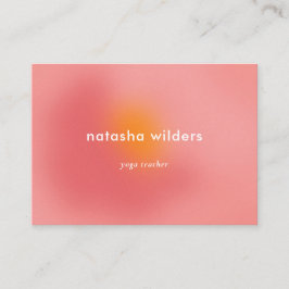 Moderne rosa Gradient Ombré Yoga Fitness Visitenkarte