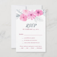 Moderne rosa graue Aquarellfarben Blume Frühjahrsh