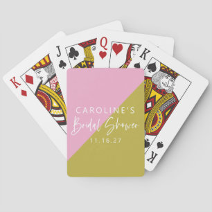 Moderne rosa-grüne Farbkombination für individuell Spielkarten