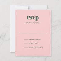 Moderne rosa grüne, trendige Mix-Hochzeit