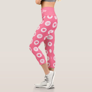 Moderne rosa Herz-Liebe-Sammlung Capri Leggings