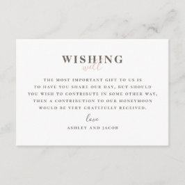 Moderne rosa Hochzeit wünscht sich gut. Typografie Begleitkarte