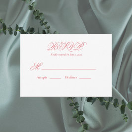 Moderne rosa Hochzeitkarte RSVP Karte