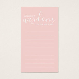 Moderne, rosa Hochzeitwörter der Weisheit