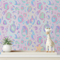 Moderne rosa holografische Leopard Print Girl