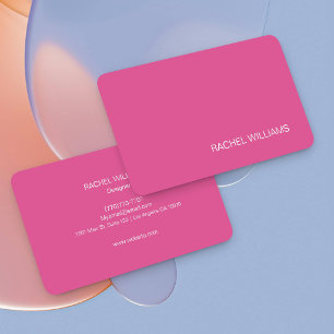Moderne rosa hübsche feminine benutzerdefinierte V Visitenkarte