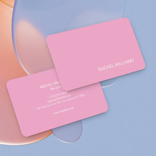 Moderne rosa hübsche Mädchen-Visitenkarte Visitenkarte