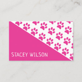 Moderne rosa Hundeschwalbe oder Pet Groomer Visitenkarte