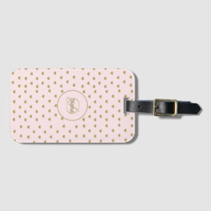 Moderne rosa Initialen Monogram elegant Gepäckanhänger