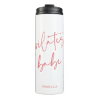 Moderne rosa Kalligrafie Workout Gym Pilates Babe