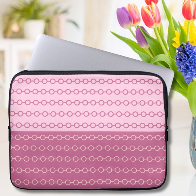 Moderne rosa Kette - Laptop-Sieb Laptopschutzhülle (Von Creator hochgeladen)