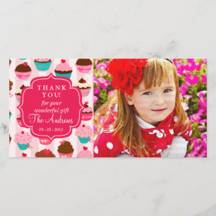 Moderne rosa kleine Kuchen jede mögliche Dankeskarte