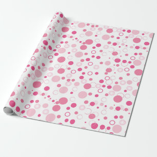 Moderne rosa Kreise und Punkte Geschenkpapier