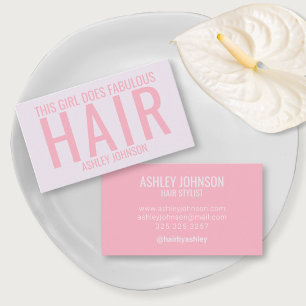 Moderne rosa Lavendel-Stylistin-Typografie Visitenkarte