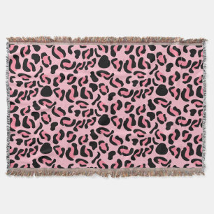 Moderne rosa Leopard-Anthrazit Tiermuster Decke