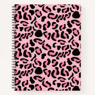 Moderne rosa Leopardendruck Tiere Notizbuch