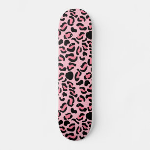 Moderne rosa Leopardenmuster Tier Skateboard