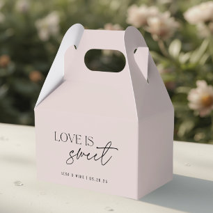 Moderne rosa Liebe ist süße Hochzeit Geschenkschachtel