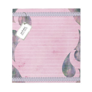 Moderne rosa Lila Abstrakte Linde Notizblock