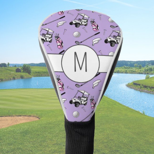 Moderne rosa Lila Lady Golfer Niedliche Custom Ini Golf Headcover (Von Creator hochgeladen)