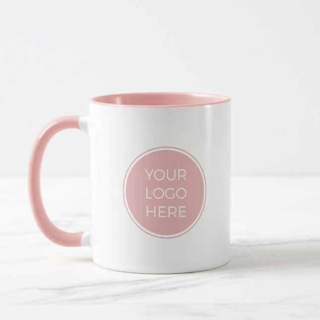 Moderne Rosa-Logo-Tasse Tasse (Links)