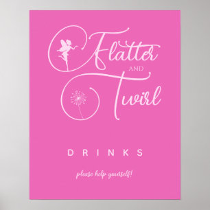 Moderne rosa Minimalistische Pflegeprodukte Poster