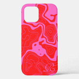 Moderne rosa Monogram Case-Mate iPhone Case
