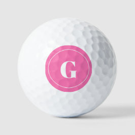 Moderne rosa Monogramm fett Anfangswomens Golfball
