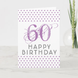 Moderne rosa Muster 60. Geburtstag Karte