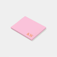 Moderne rosa-orange Monogramm Anfangsbuchstaben pe