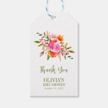 Moderne rosa orangefarbene Blütendusche