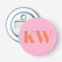 Moderne rosa orangefarbene Monogramm-Initialen Per