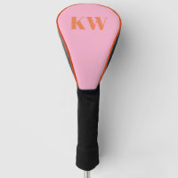Moderne rosa orangefarbene Monogramm-Initialen Per