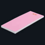 Moderne rosa orangefarbene Monogramm-Initialen Per Magnetischer Notizblock<br><div class="desc">Bleibe stilvoll organisiert mit diesem modernen rosa Orange Monogram Initials Personalisiert Note Pad. Die lebhaften Rosa- und Orangetönen,  gepaart mit Ihren einzigartigen Initialen,  schaffen eine schicke,  individuelle Touch,  die jeden Schreibtisch aufhellt. Ideal,  um Ideen,  Taten oder herzliche Noten mit Flair zu verbinden.</div>