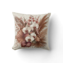 Moderne rosa orchid-Blume & tropische Blätter