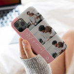 Moderne rosa Pärchen benennen 3 Fotos Kollaboratio Case-Mate iPhone Hülle<br><div class="desc">Moderne staubige Pink Herzenpaare benennen 4 Fotos Collage Grid,  ein Geschenk für ein Paar oder beste Freunde.</div>