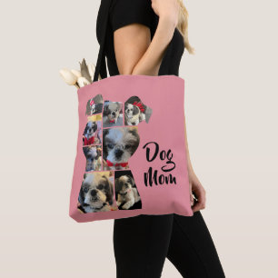 Moderne rosa Personalisierte Hunde Mama FotoCollag