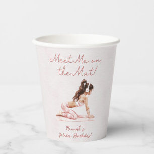 Moderne rosa Pilates Princess Geburtstagsparty Pappbecher