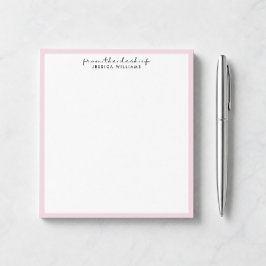 moderne, rosa Randnotiz von Notizblock