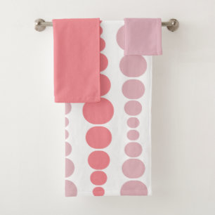 Moderne rosa Rechtecke Badetuch Set