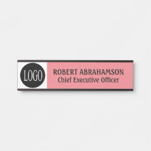 Moderne rosa Rose Ihr Logo Büro Türschilder Zeiche Türschild