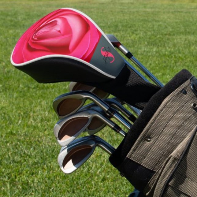 Moderne, rosa Rose mit Namen Golf Headcover (Von Creator hochgeladen)