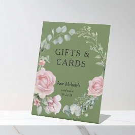 Moderne rosa Rosen Schrift Abschlussgeschenke & Ka Sockelschild