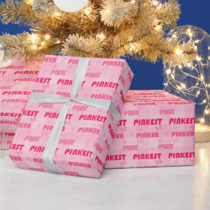 Moderne Rosa Röter Am rötesten Muster Geschenkpapier