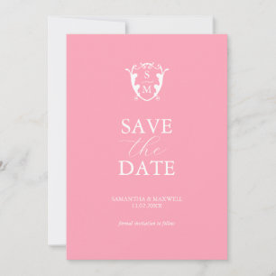 Moderne rosa Save-the-Date-Karten Save The Date